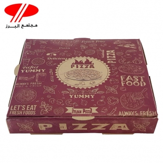 جعبه مقوا دونفره 27*27 تكرنگ چاپي